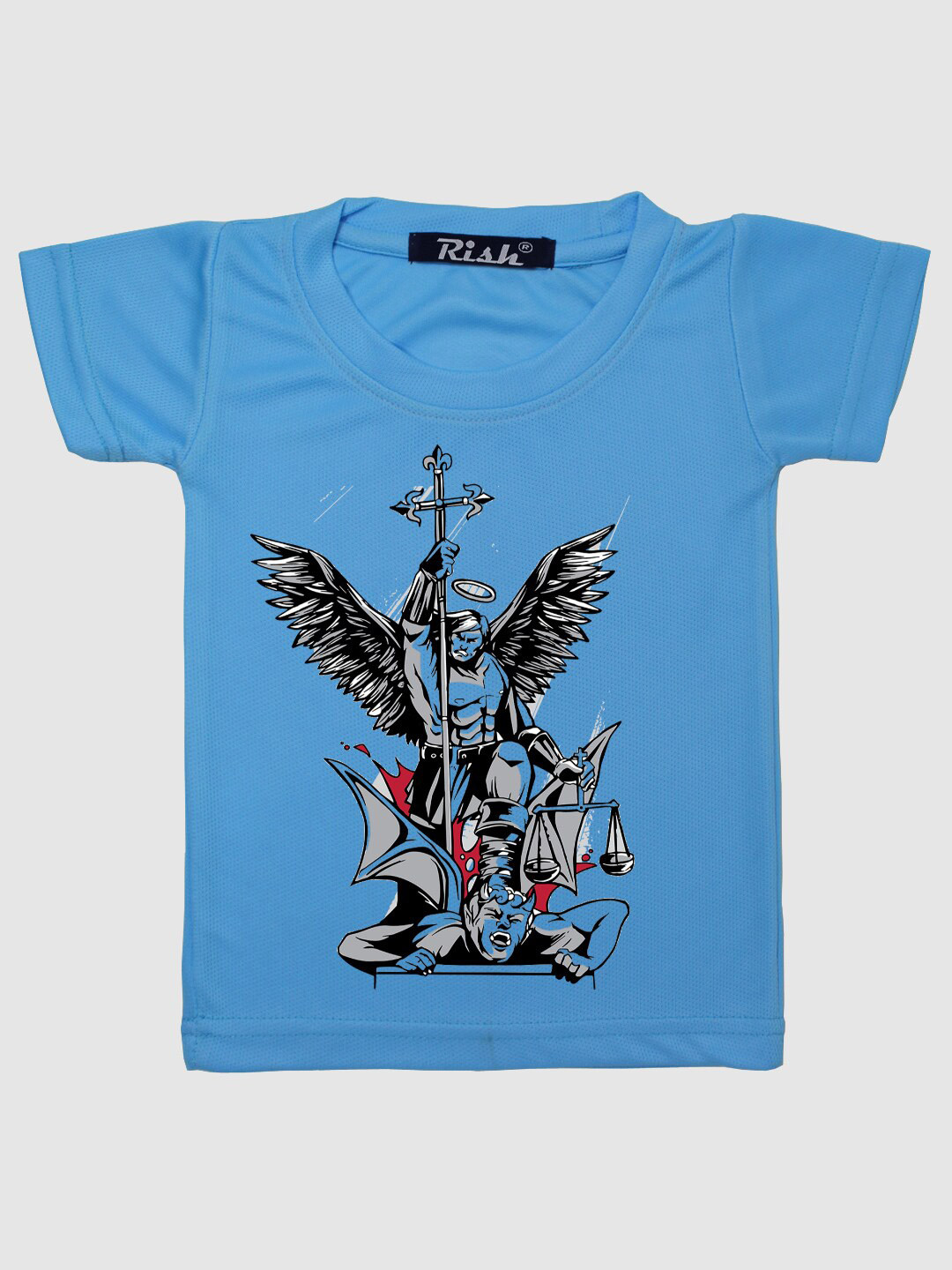 RISH Kids Blue St. Micheal Printed T-shirt