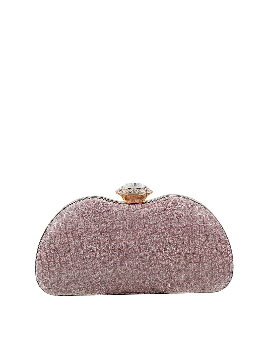 Mochi Pink Textured Box Clutch