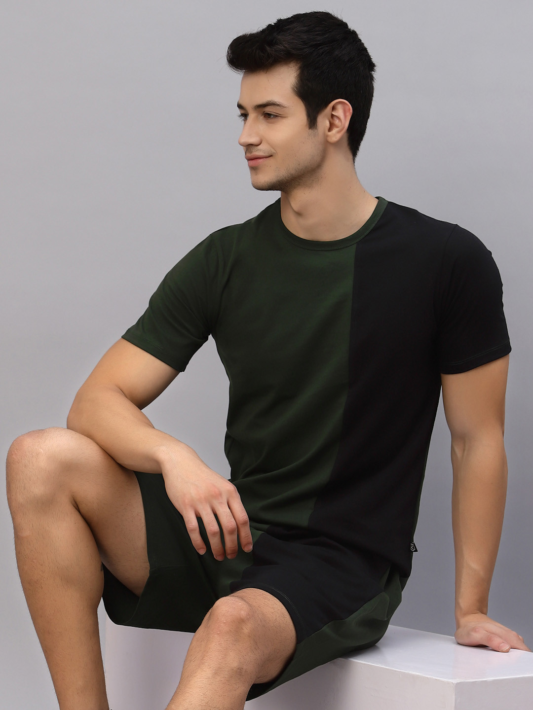 Rigo Cut & Sew T-shirt With Shorts Co-ords Set