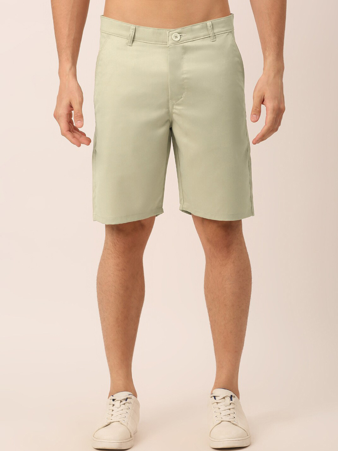 JAINISH Men Cream-Coloured Training or Gym Shorts