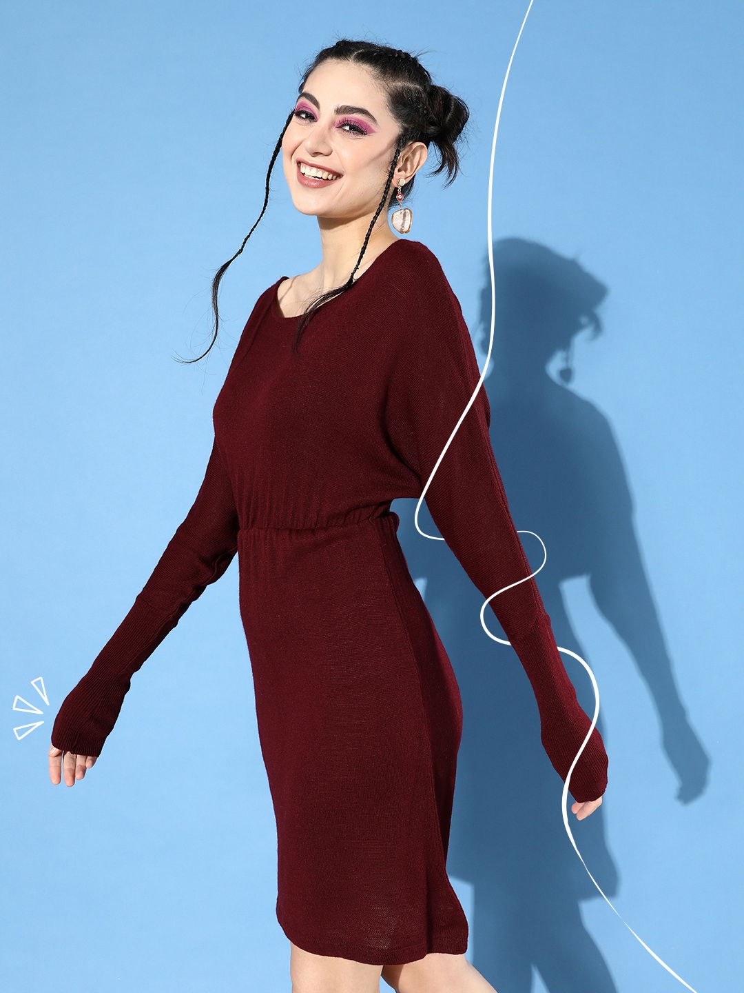 Knit Jumper Mini Dress