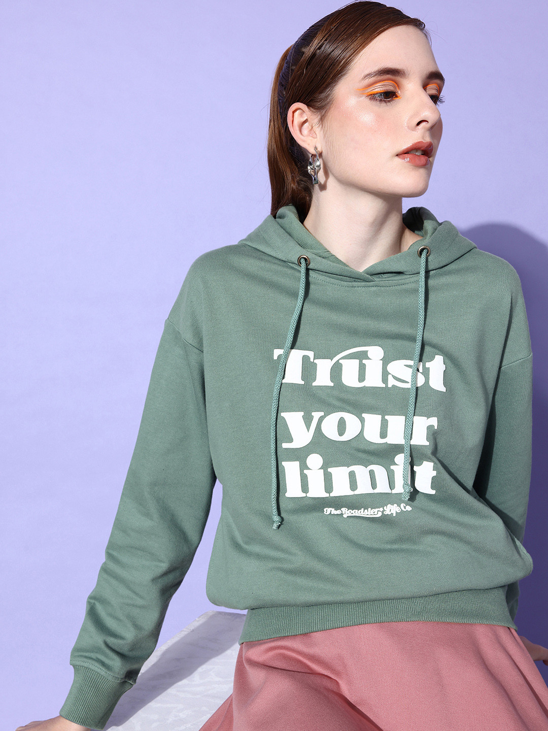 The Roadster Life Co. Typography Printed Hello Monsoon-Hyper Graphics Hooded Sweatshirt