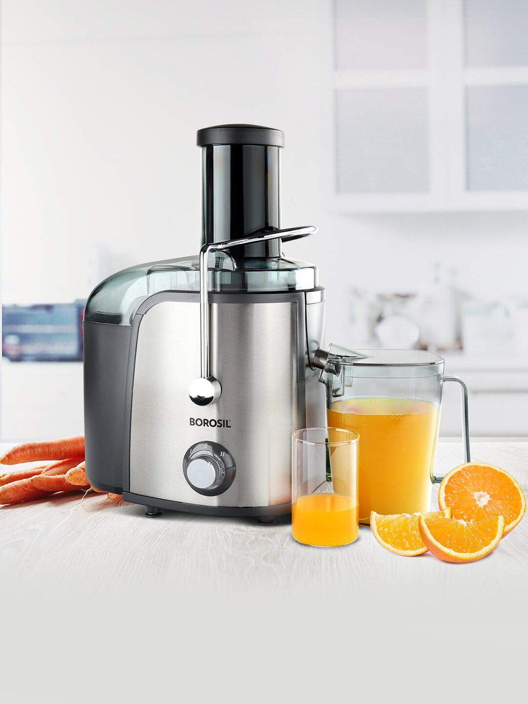 Borosil Primus Plus Centrifugal Black Plastic Dual Speed Function Wet and Dry Grinder with Juicer-800W