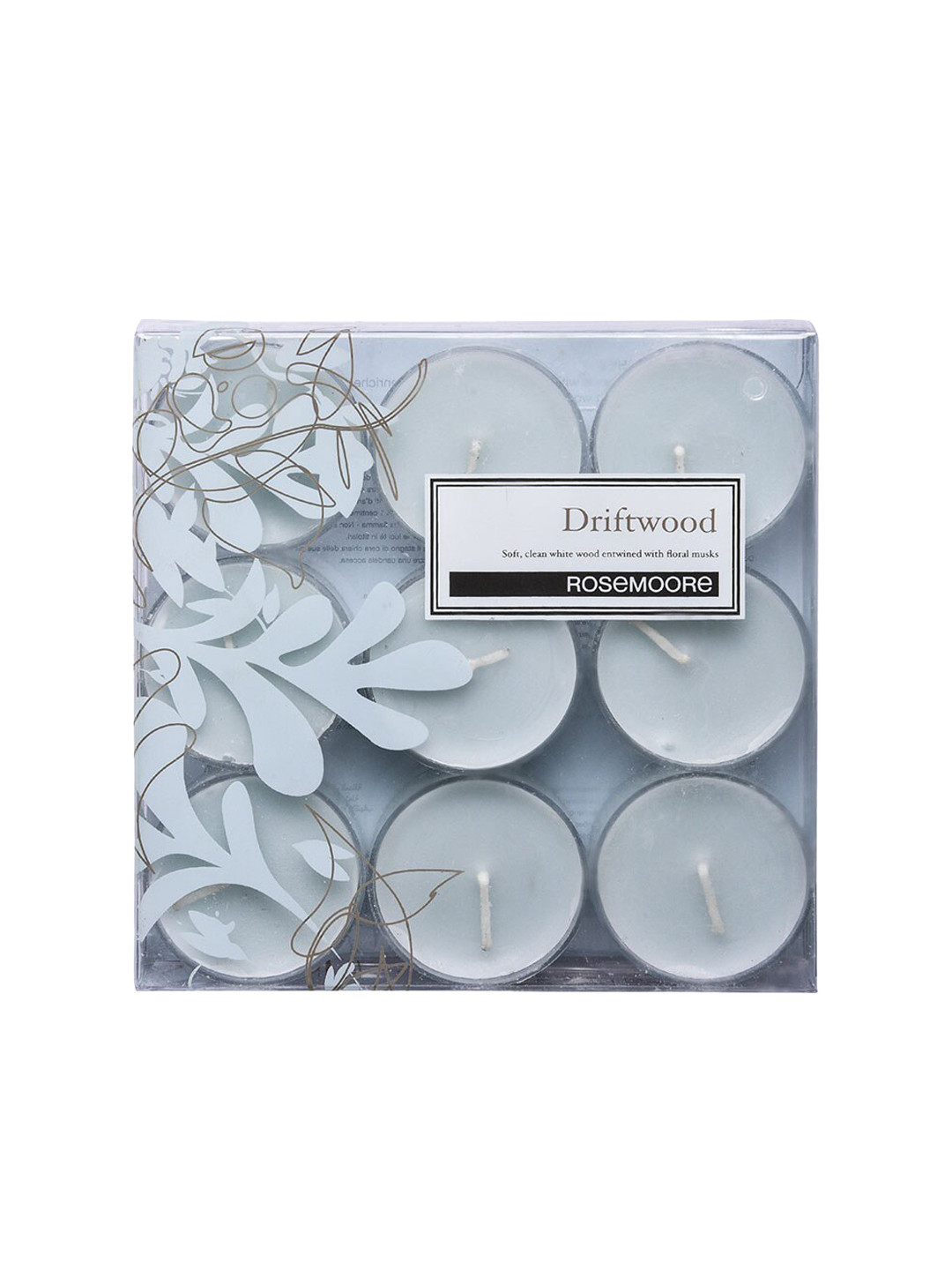 ROSEMOORe Set Of 9 Transparent Solid Aesthetic Design Tealight Candles