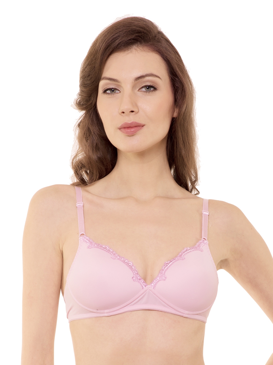 Buy Amante Padded Wirefree Lace Essentials T Shirt Bra BRA24302