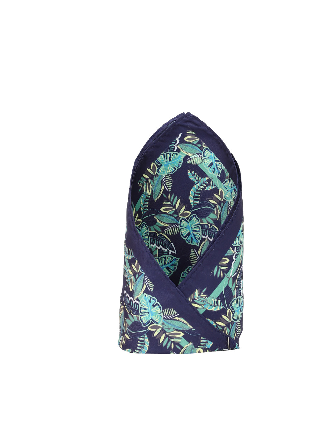 Allen Solly Men Navy Blue & Sea Green Printed Pocket Square