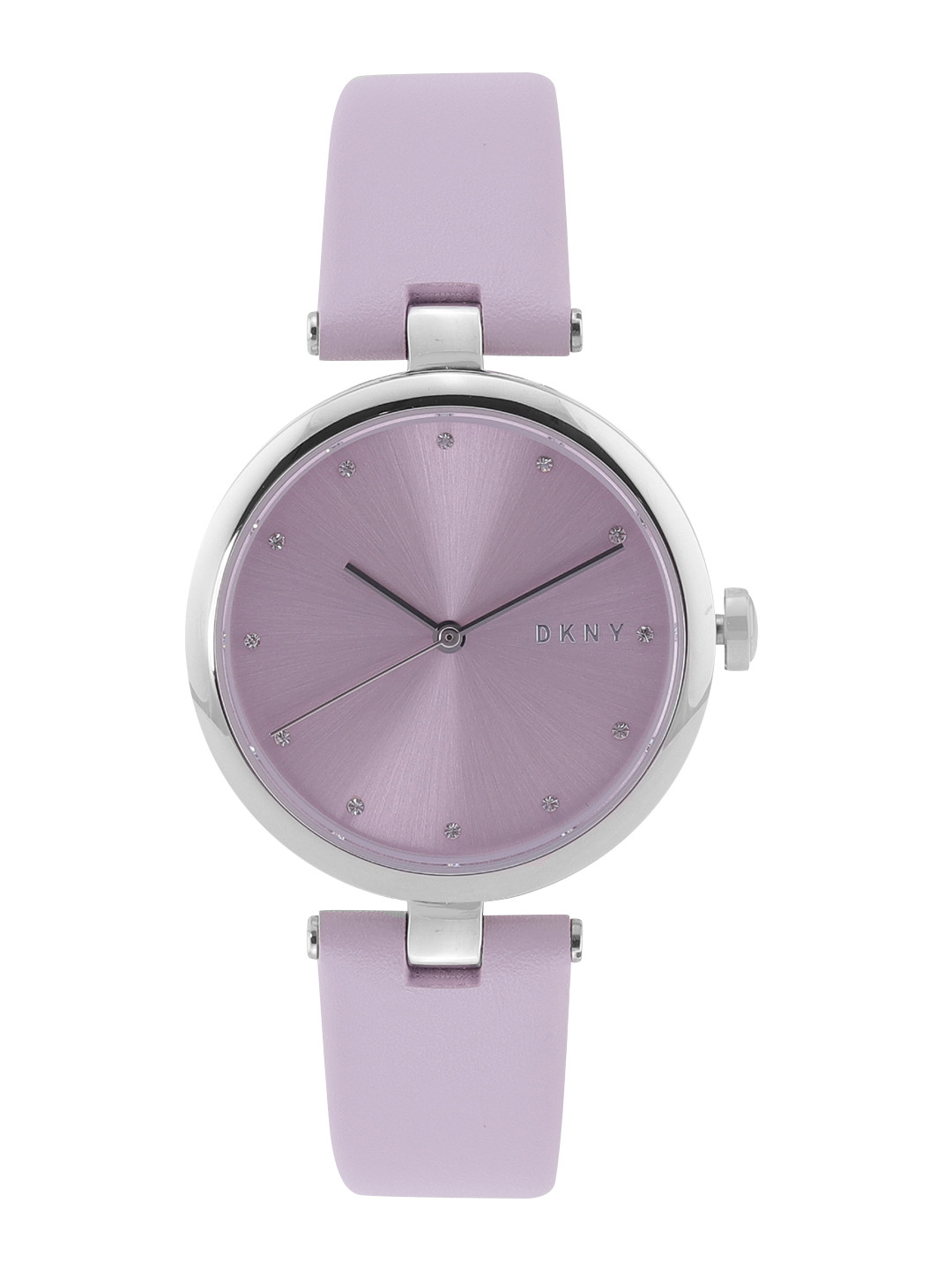 DKNY Women Purple Dial & Purple Leather Straps Analogue Watch NY2813