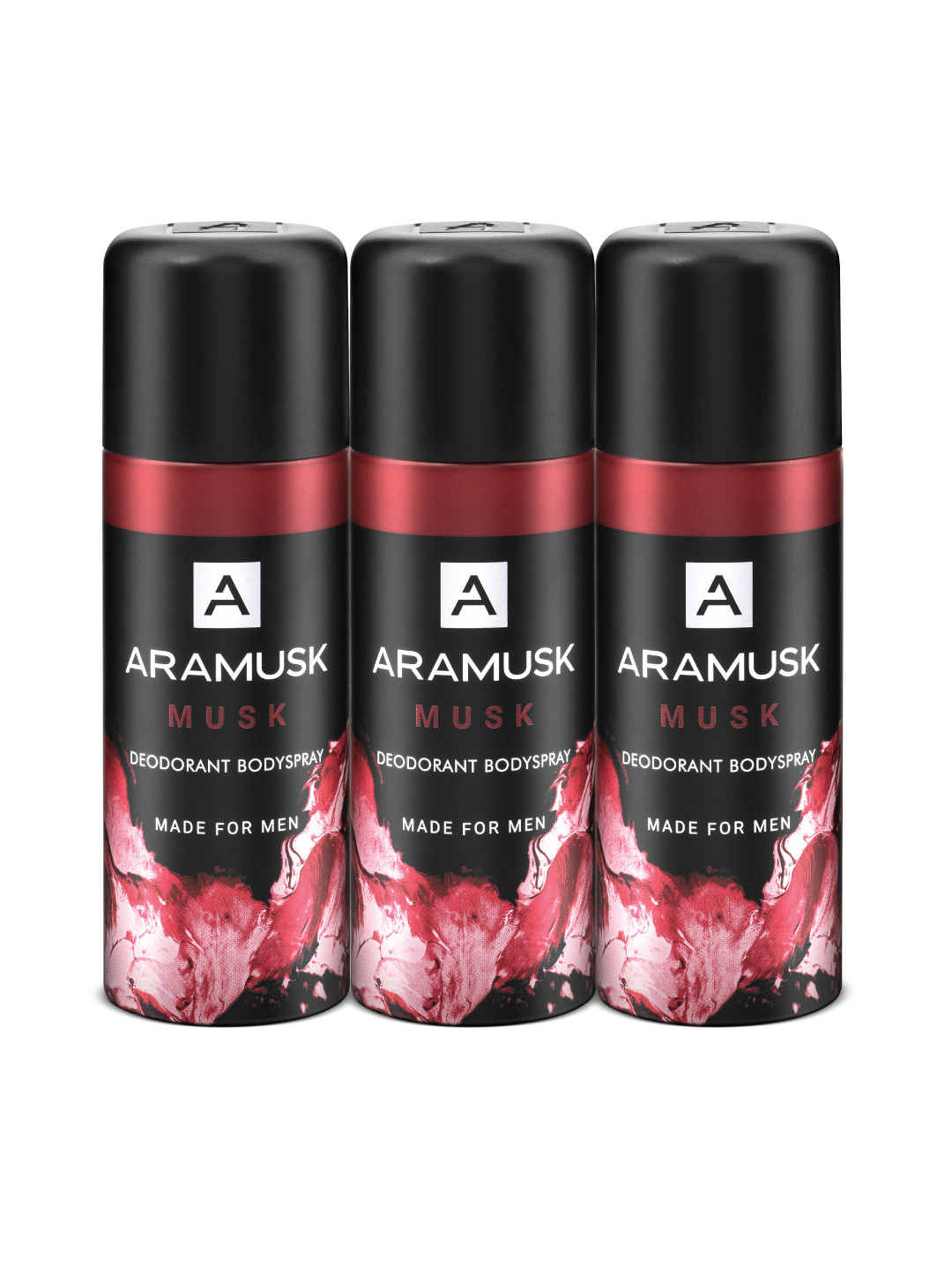 Aramusk Men Set of 3 Musk Deodorant Body Spray - 150 ml Each
