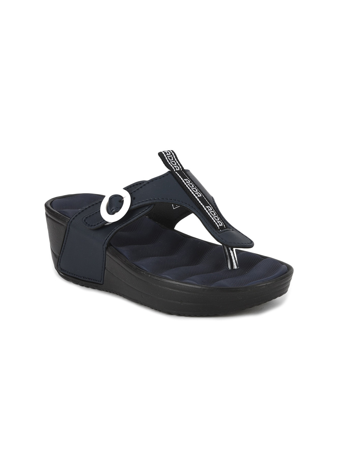 Adda Navy Blue Wedge Heels