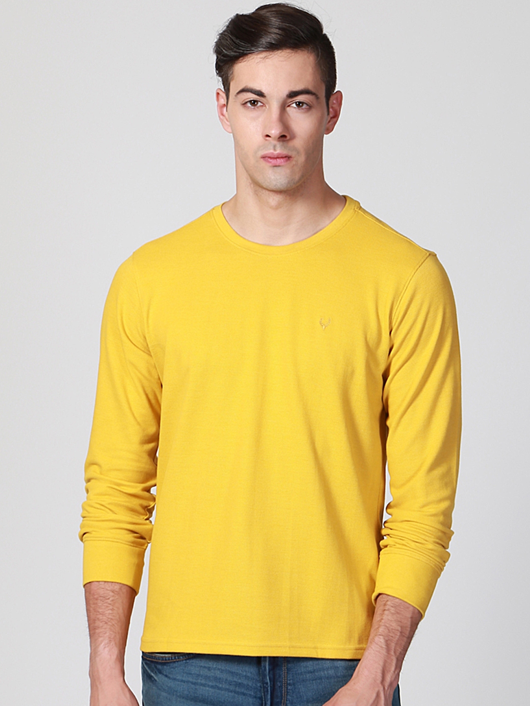 allen solly yellow t shirt