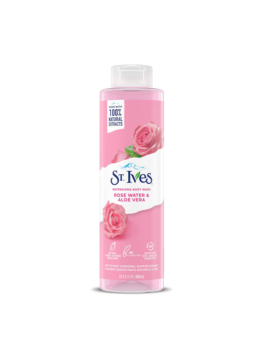 St. Ives Refreshing Body Wash with Rose Water & Aloe Vera - 650ml