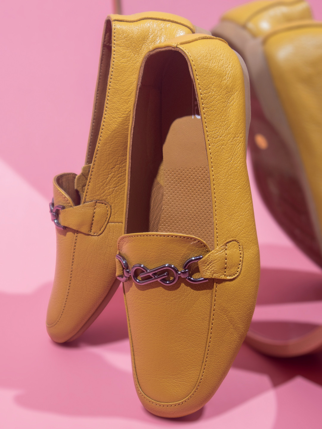 Inc 5 Women Mustard Slip-On Moccasins