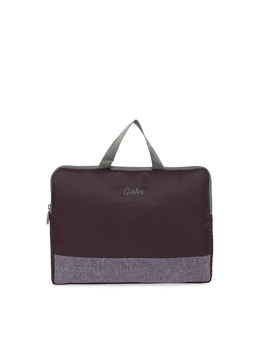 GEPACK Unisex Burgundy & Grey Polyester 13.5 Inch Laptop Sleeve