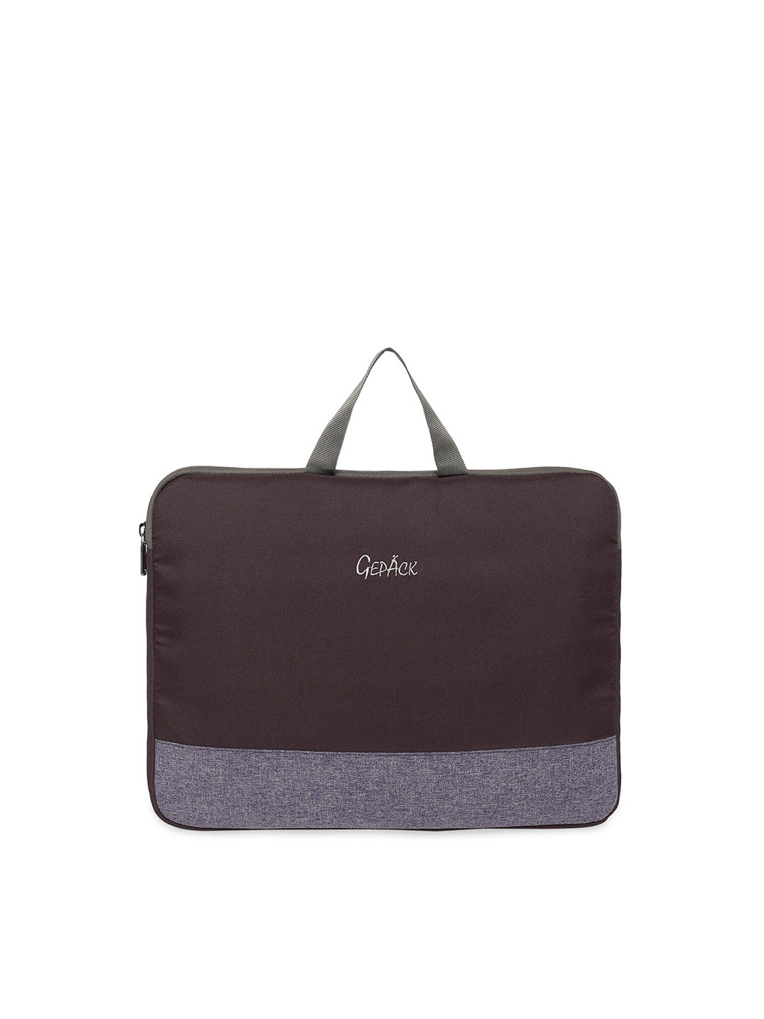 GEPACK Unisex Burgundy & Grey Laptop Sleeve