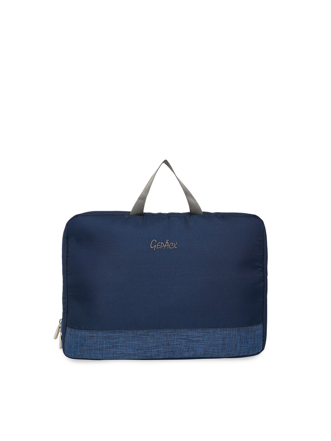 GEPACK Unisex Navy Blue & Grey Laptop Bag