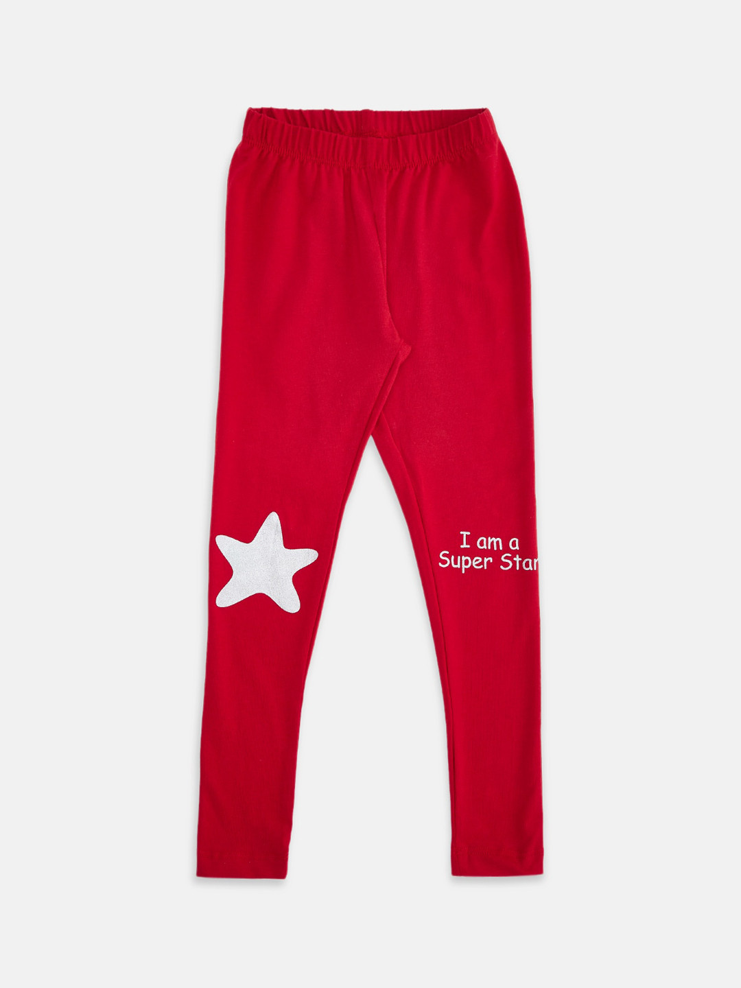 Pantaloons Junior Girls Red Printed Ankle-Length Leggings