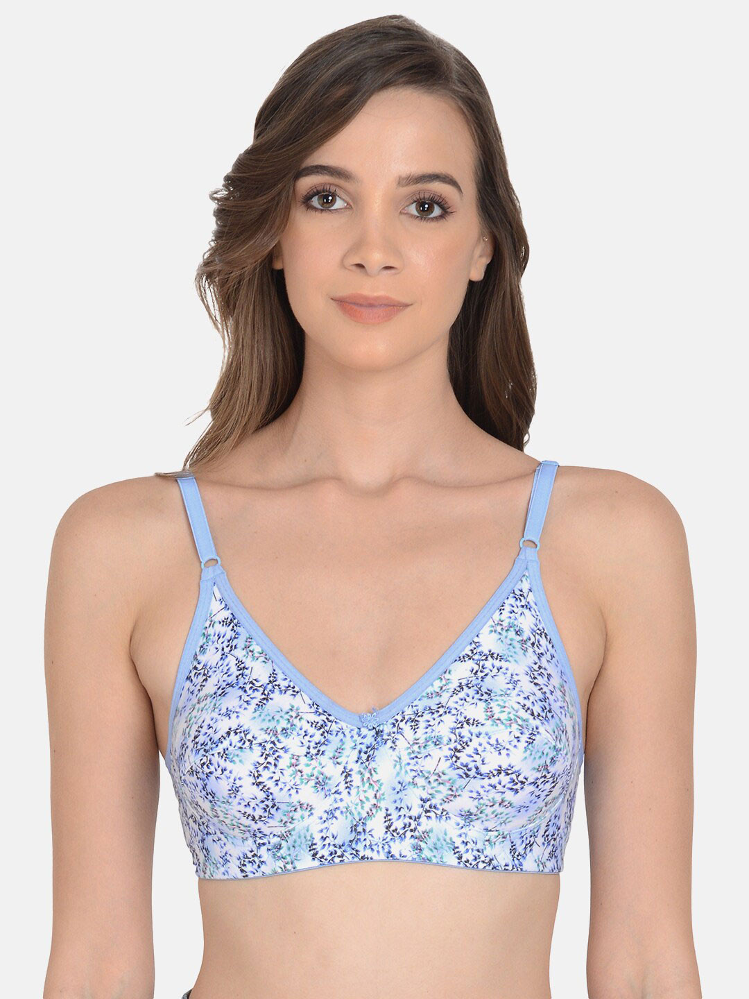 mod & shy Blue & White Bra