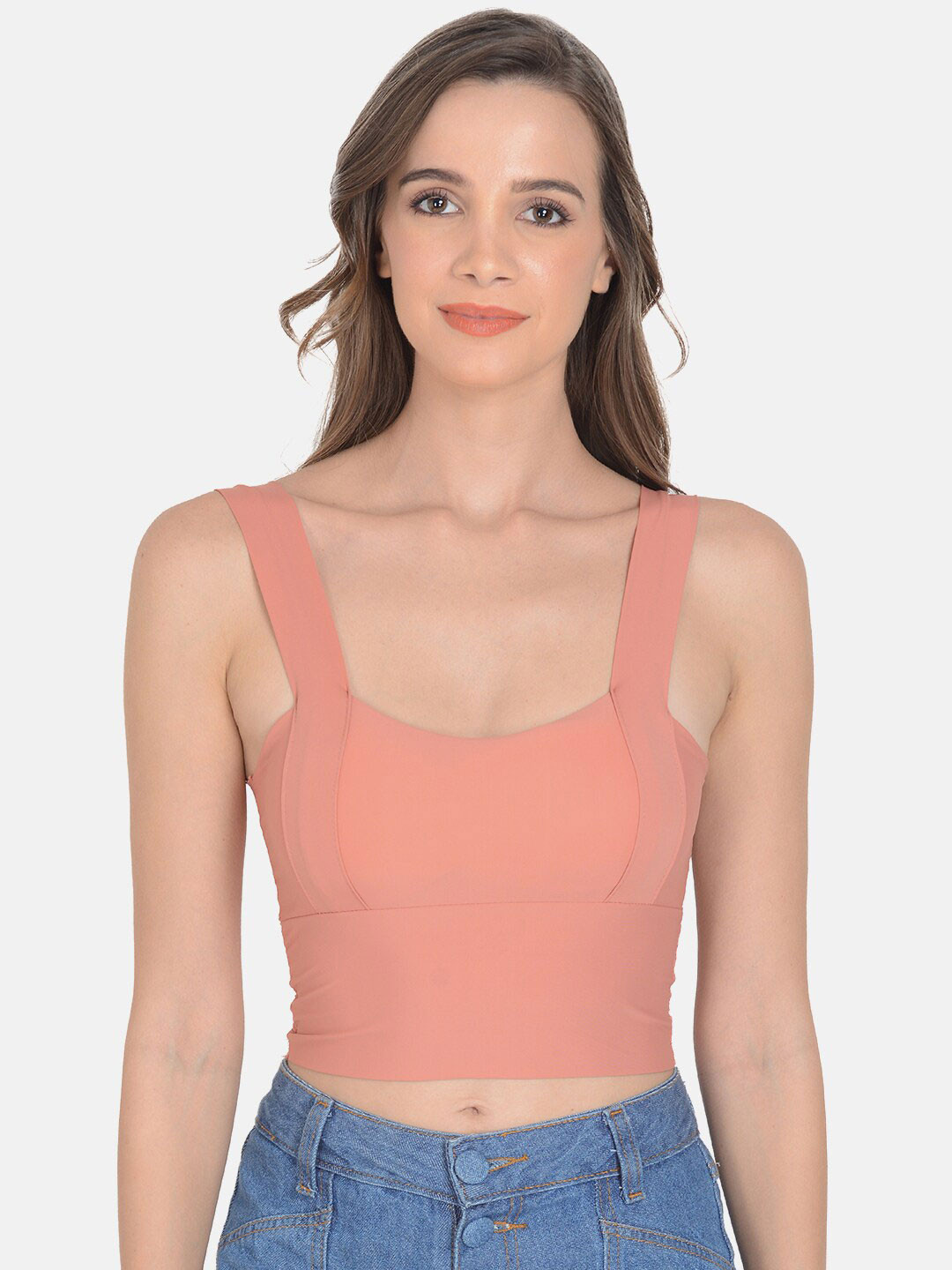 mod & shy Peach-Coloured Bralette Bra