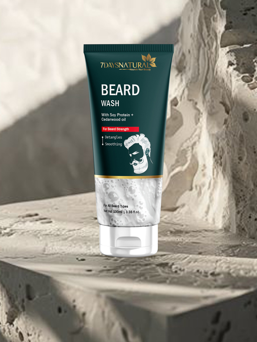 7DAYSNATURAL Natural Men Beard Face Wash for All Skin & Beard Types - 100ml