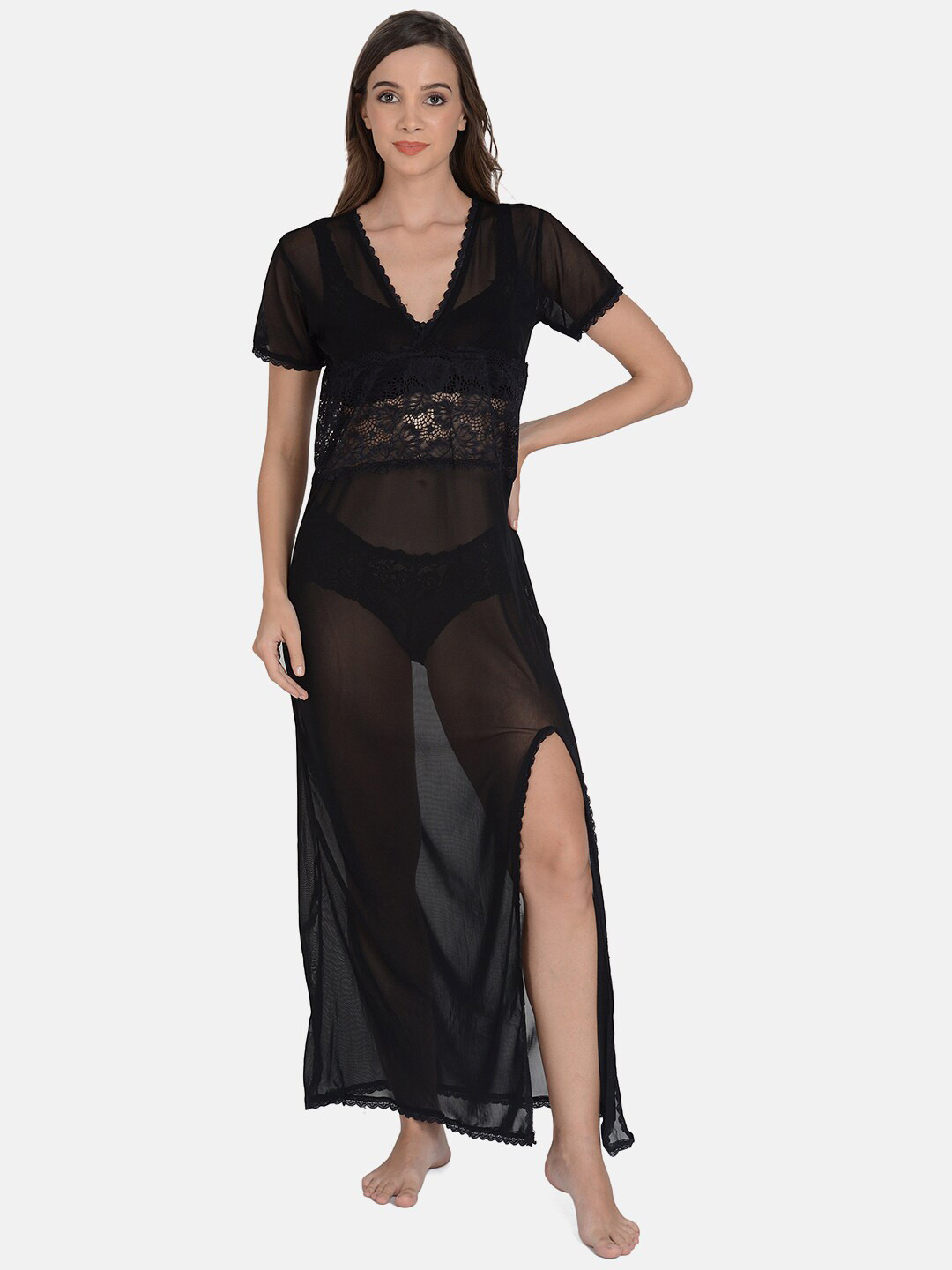 mod & shy Black Baby Doll