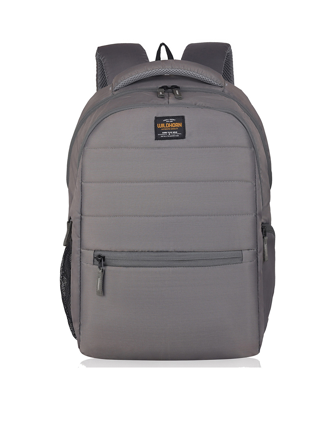 WildHorn Unisex Grey Backpack with Compression Straps