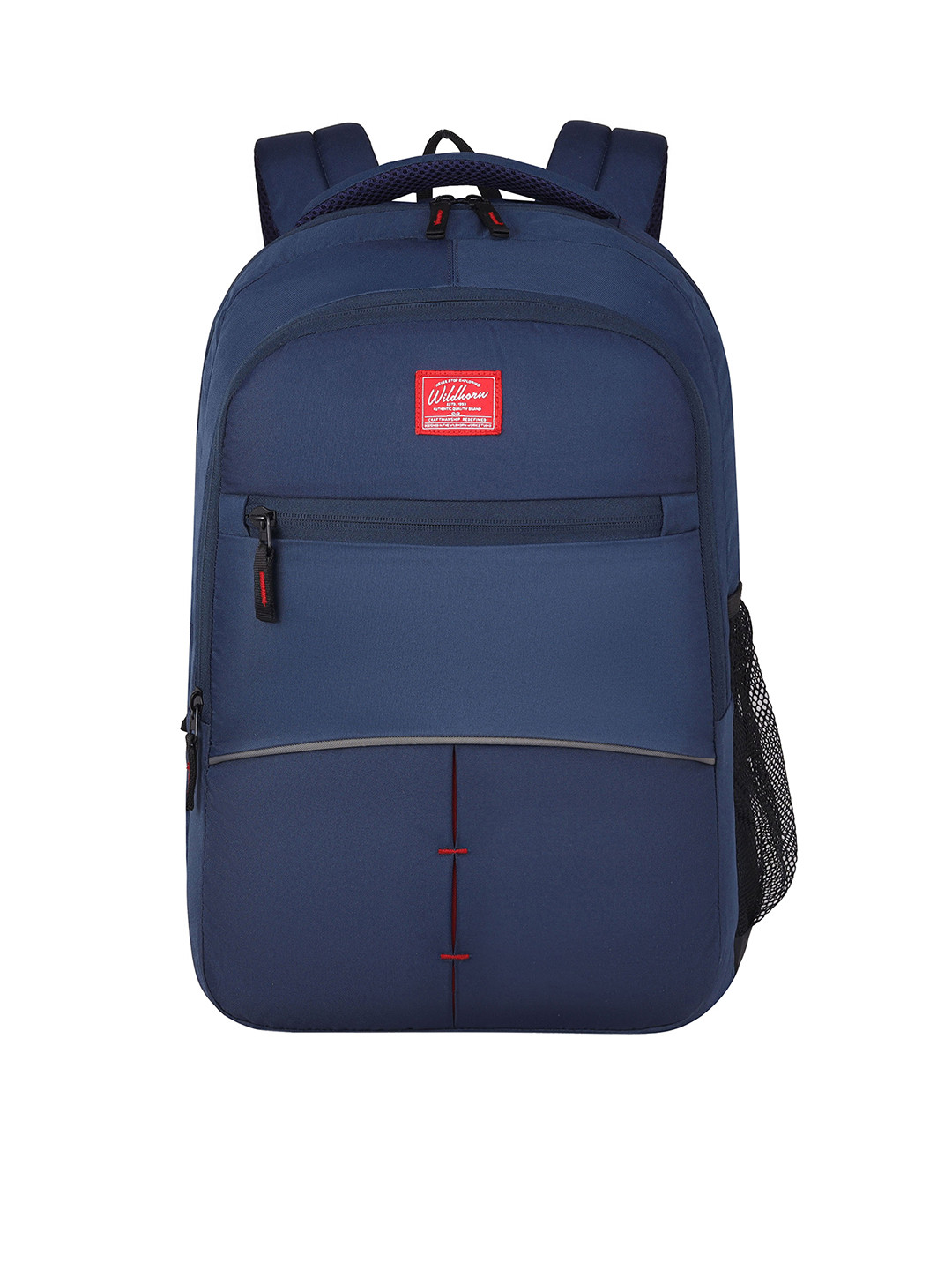 WildHorn Unisex Navy Blue Backpack with Compression Straps