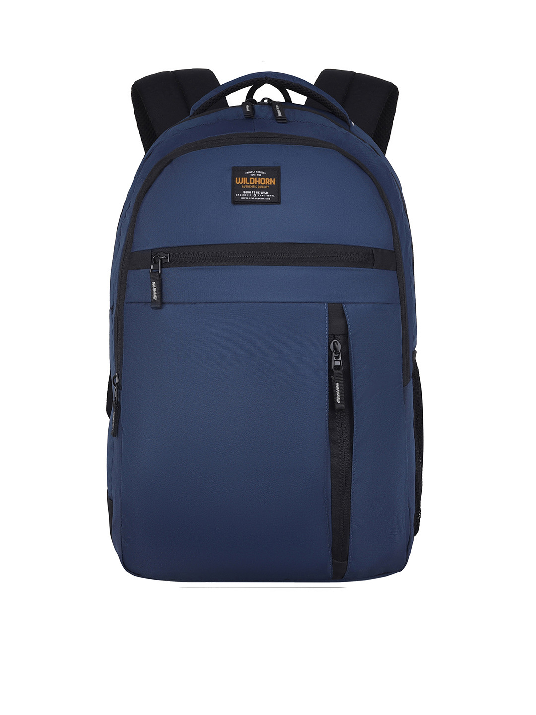 WildHorn Unisex Navy Blue Backpack with Compression Straps