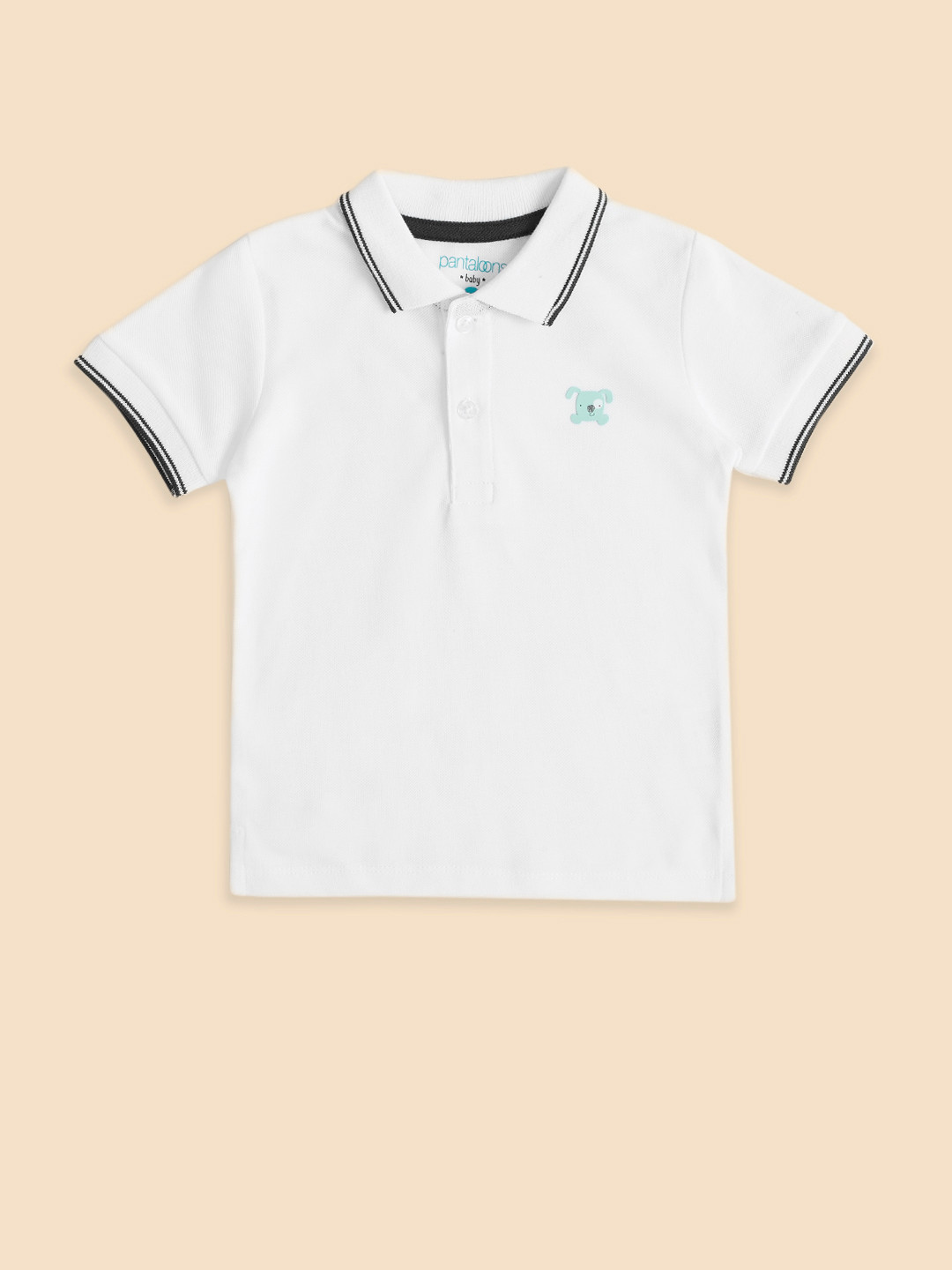 Buy Pantaloons Baby Boys White Polo Collar Cotton T-shirt - Tshirts for  Boys 18276066 | Myntra
