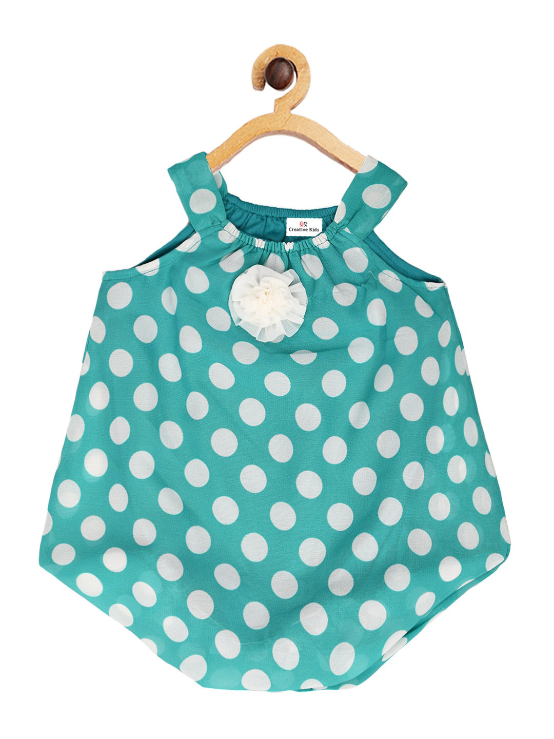 Creative Kids Turquoise Blue Polka Dot A-Line Dress