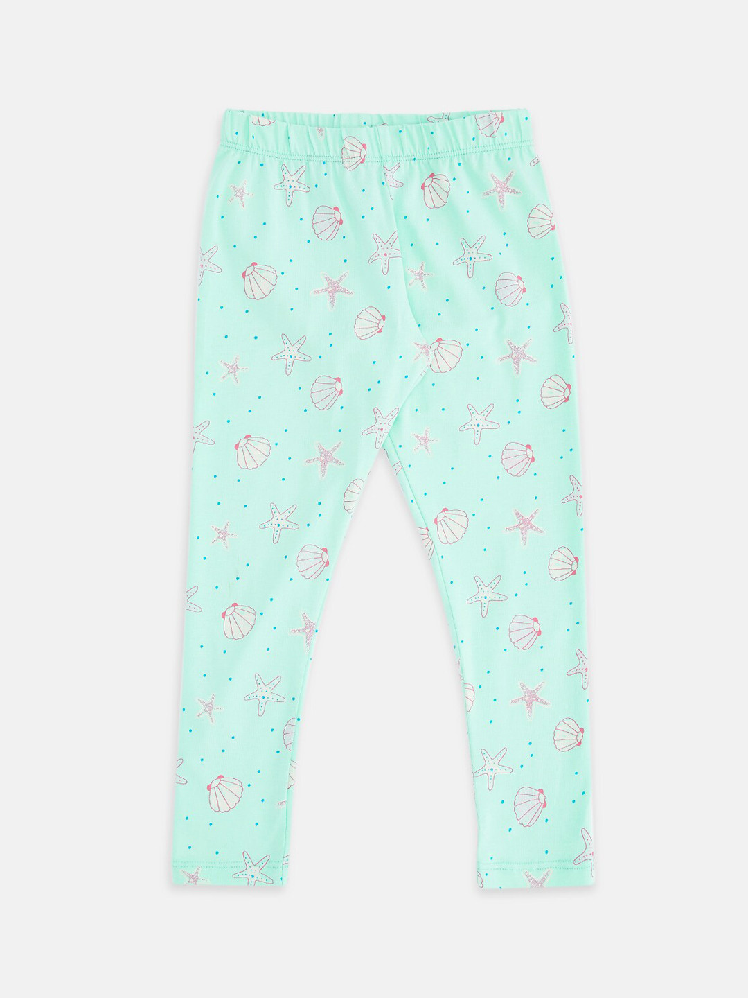 Pantaloons Junior Girls Green Printed Leggings