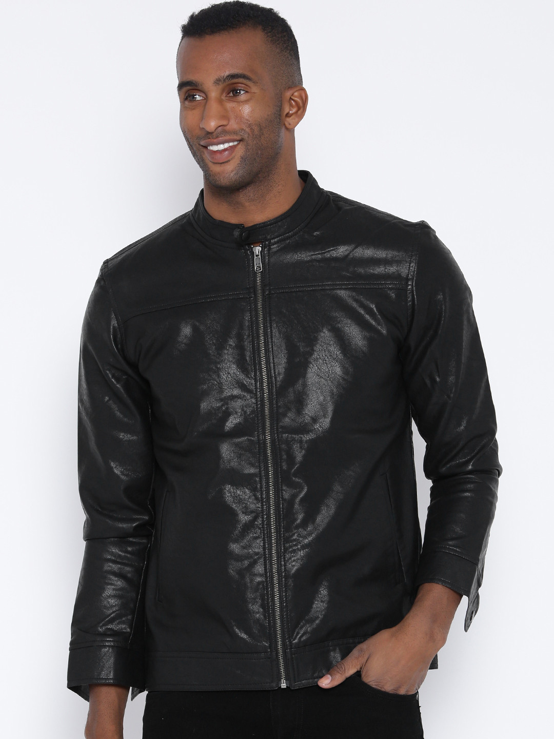 leather jacket red tape