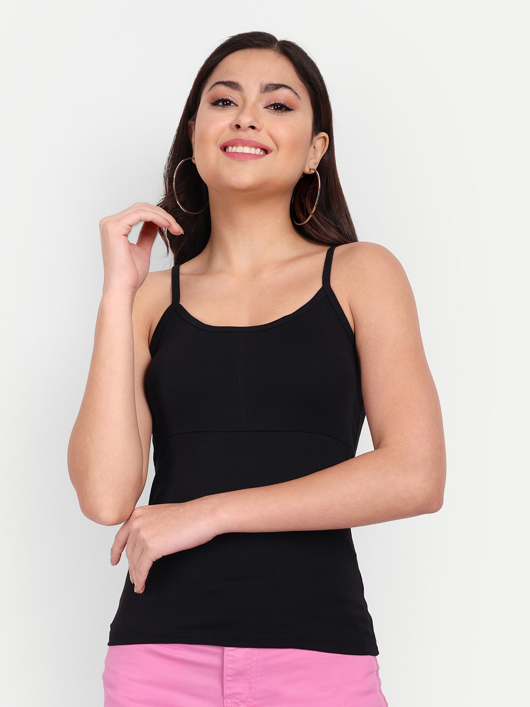 Indiankala4u Women Regular-fit Black Camisoles