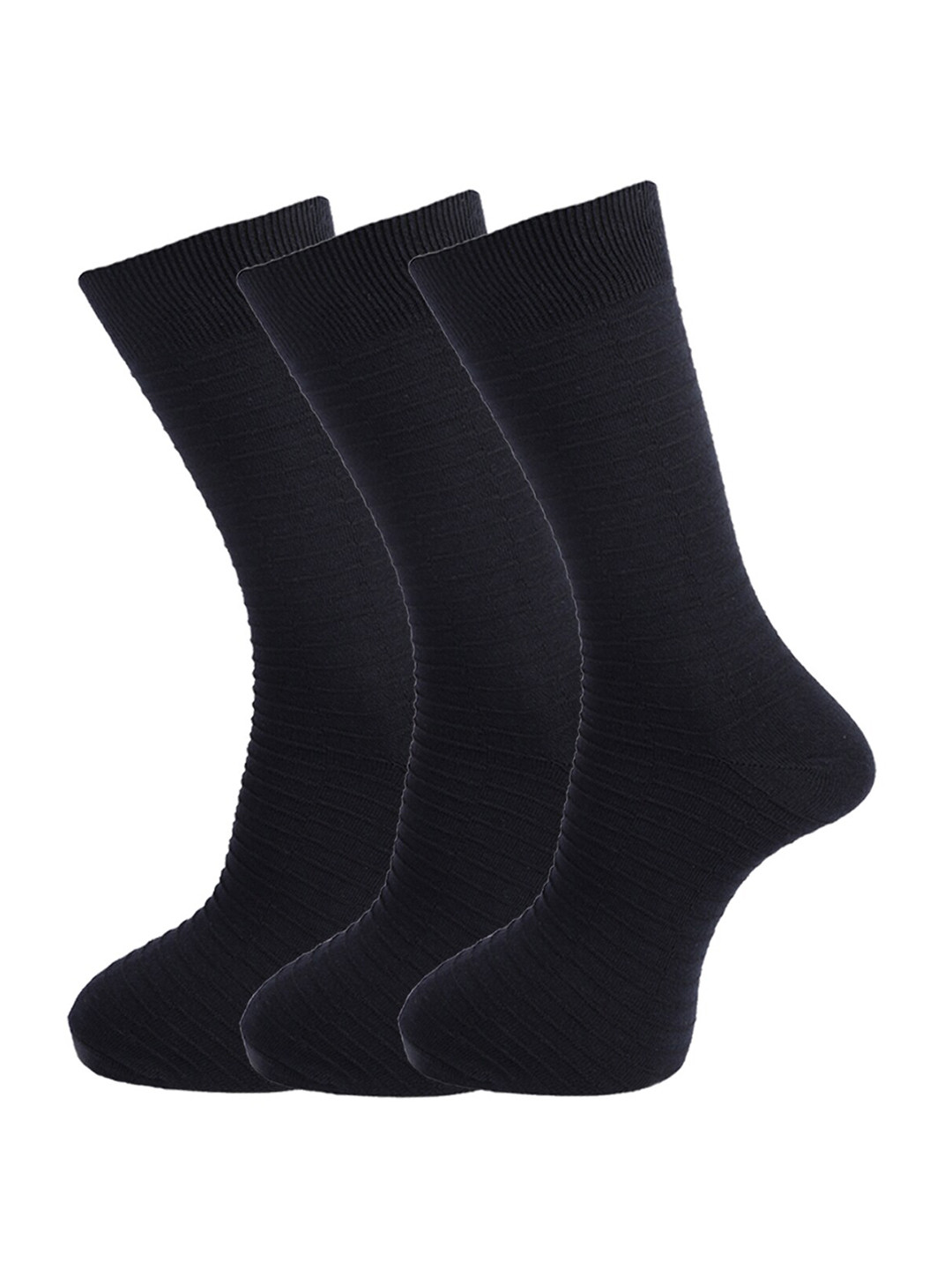 Dollar Socks Pack of 3 Men Navy Blue Solid Above-Ankle Socks