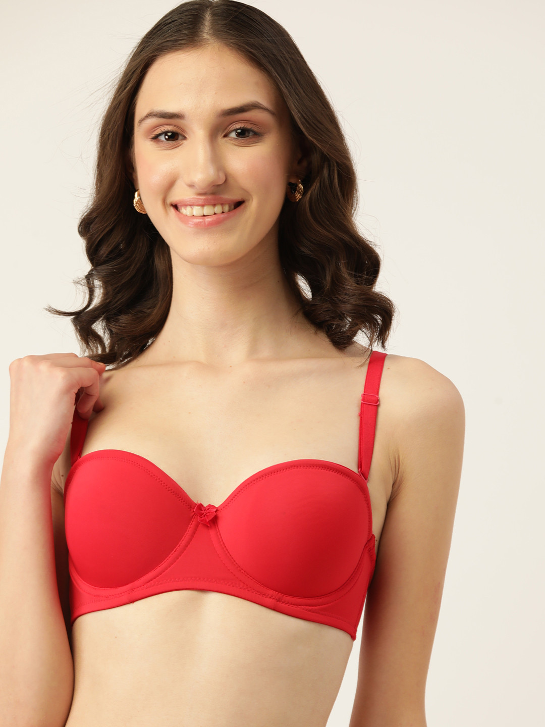 DressBerry Red Underwired Lightly Padded T-shirt Bra