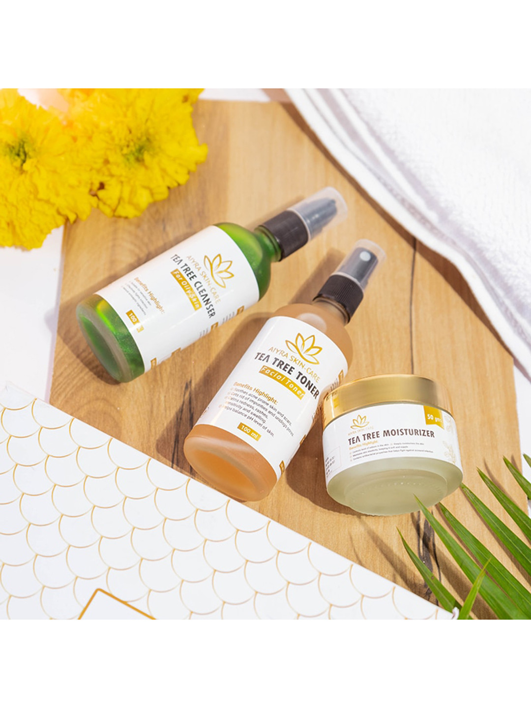 AIYRA SKIN CARE Tea Tree Combo - Cleanser 100ml - Toner 100ml - Moisturizer 50g