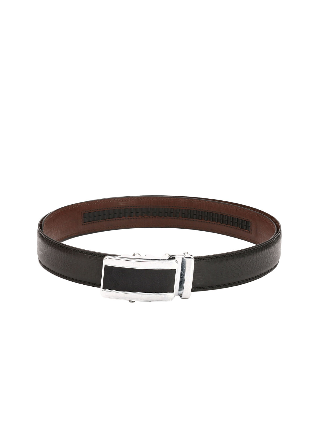 Pacific Gold Men Black Spanish Leather Belt