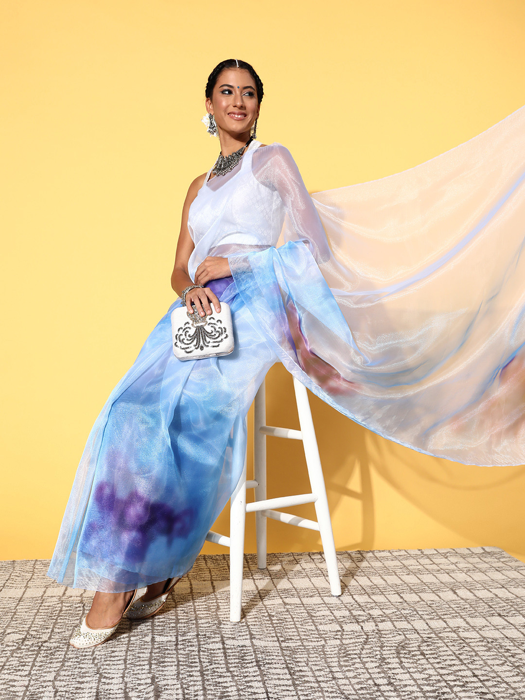 Mitera Dyed Holi Saree