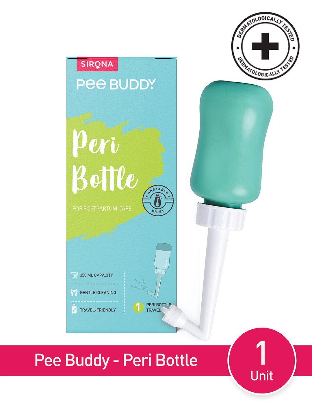 PeeBuddy Upside Down Peri Bottle for Postpartum Care - Sea Green