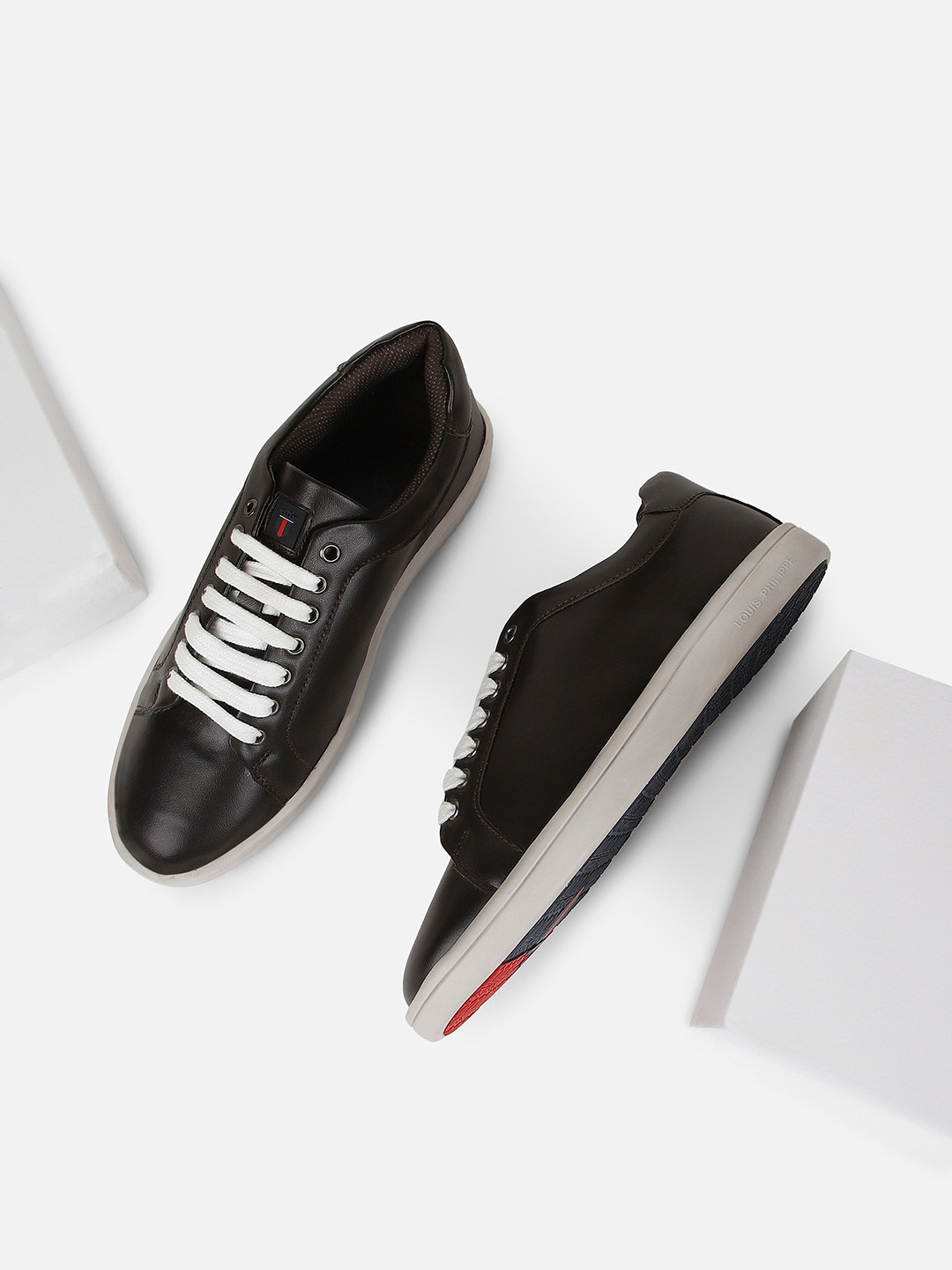 Louis Philippe Sport Men Brown Perforations PU Sneakers