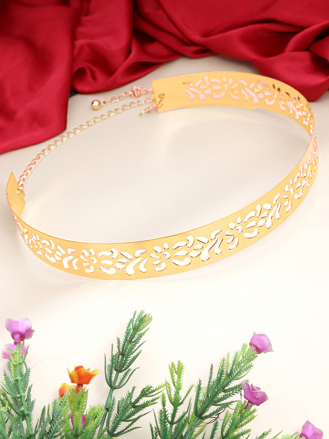Yellow Chimes Gold-Plated Waist Band