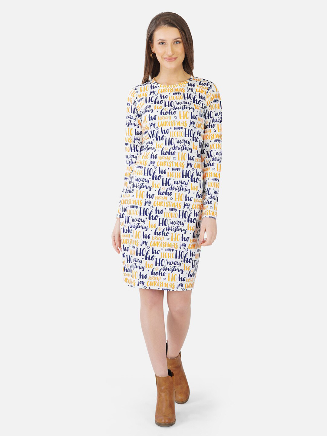 Selvia White Floral Scuba Sheath Dress
