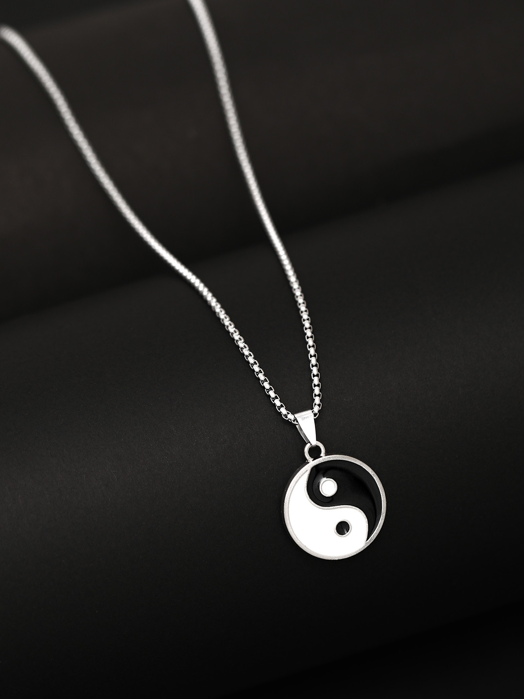 Roadster Men Silver-Plated Yinyan Pendant Chain