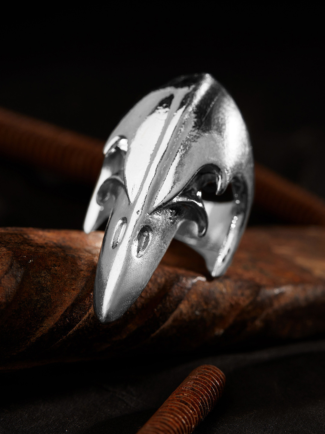 Roadster Men Silver-Plated Silver Finger Ring