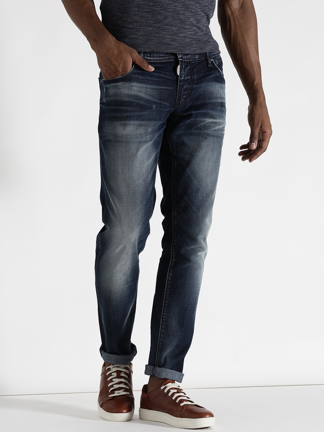 dark blue super skinny jeans mens