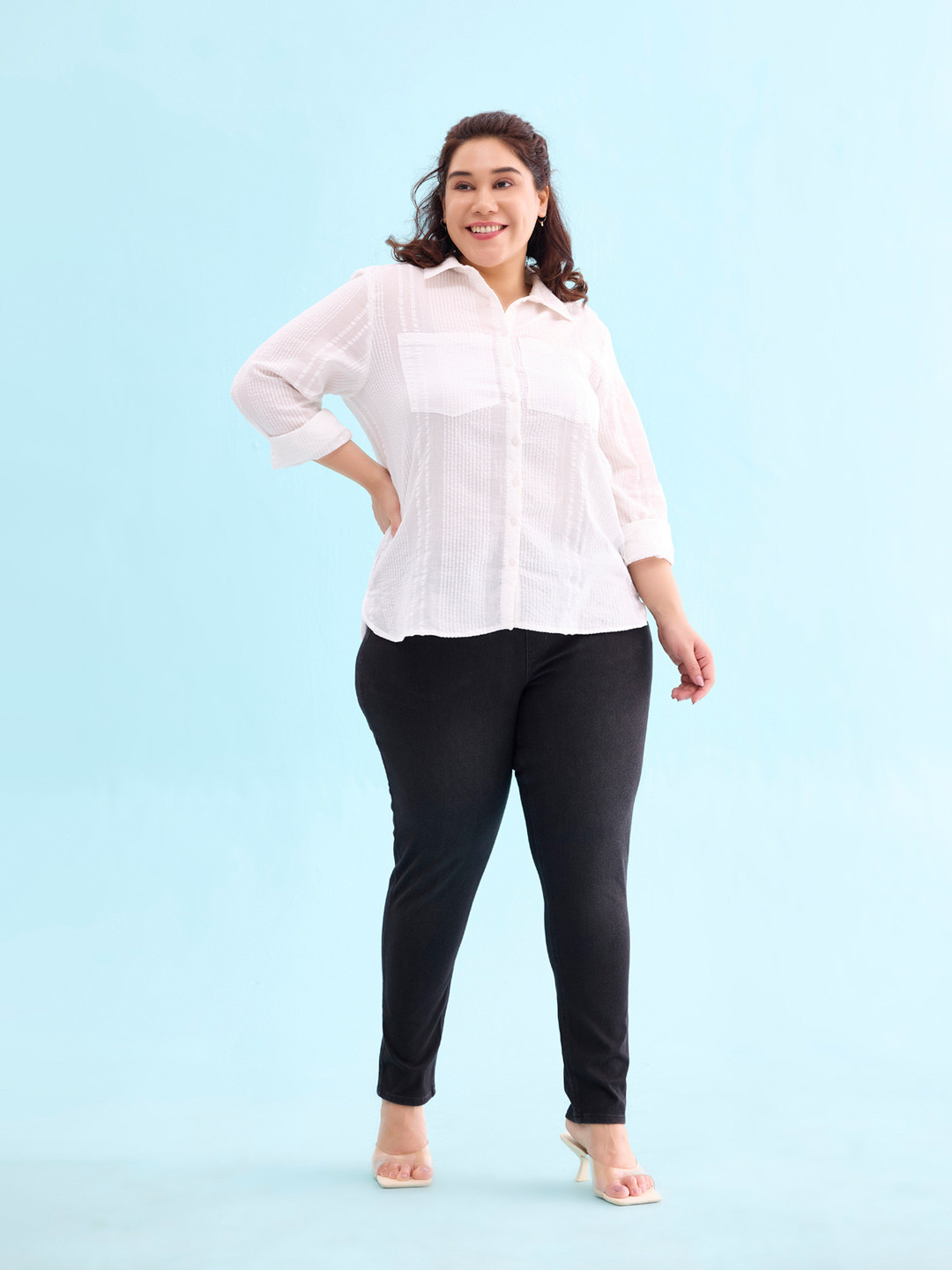 Go Colors Women Black Solid Denim Jeggings