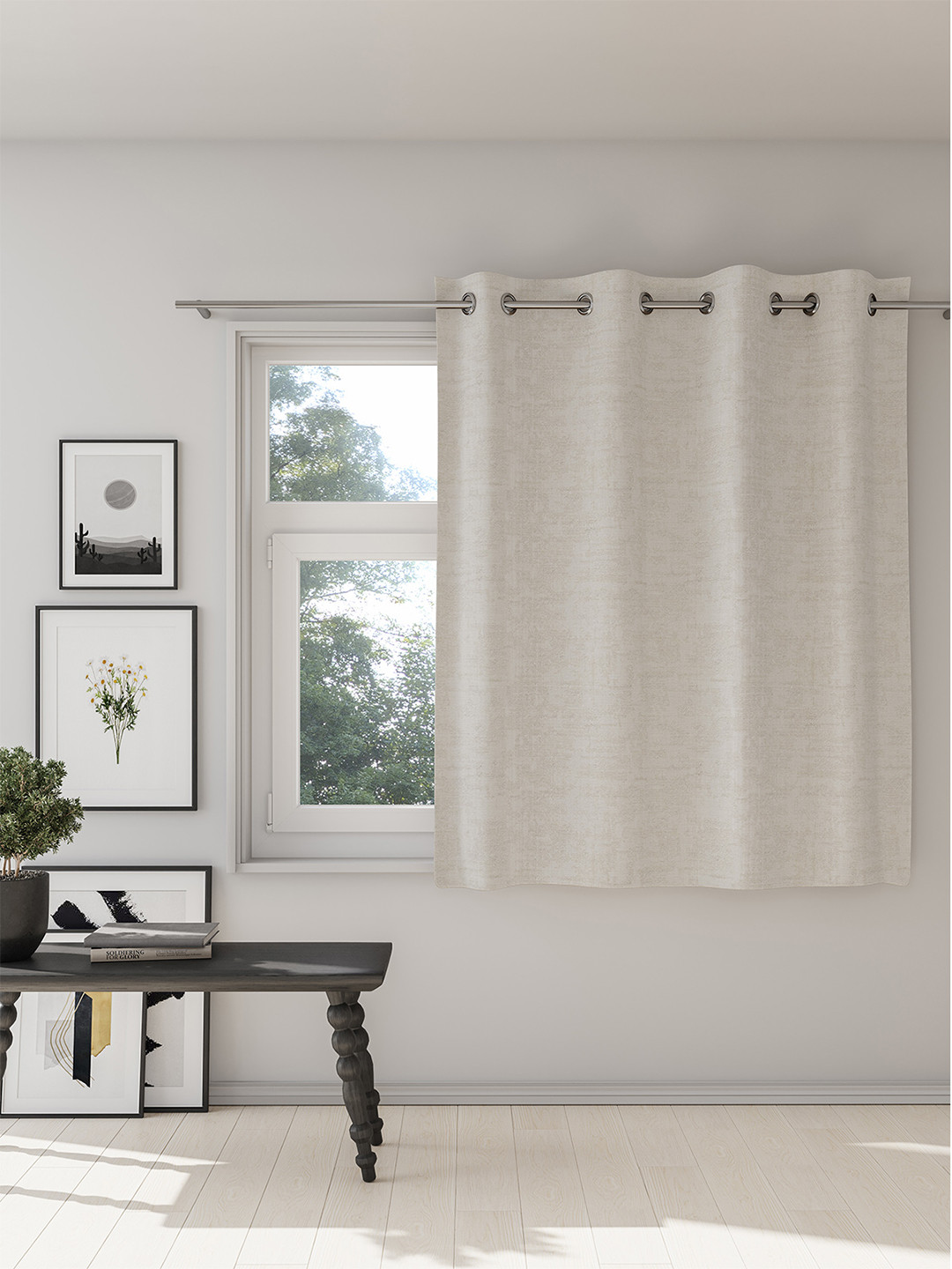 DDecor Silver-Toned Window Curtain