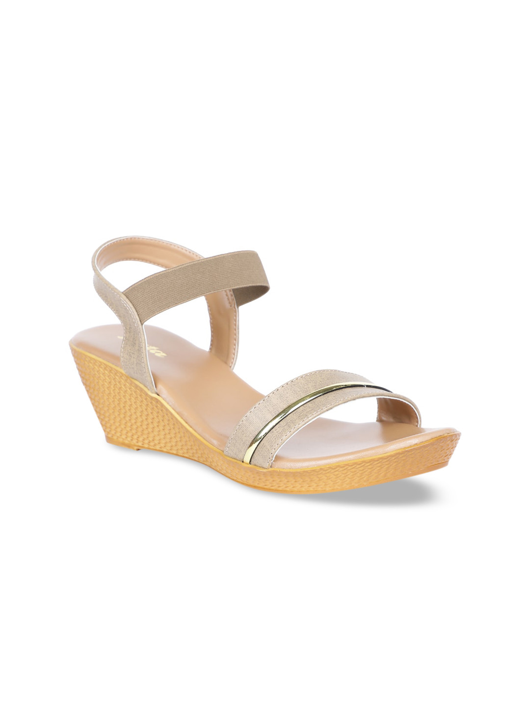 Bata Olive Green Wedge Sandals