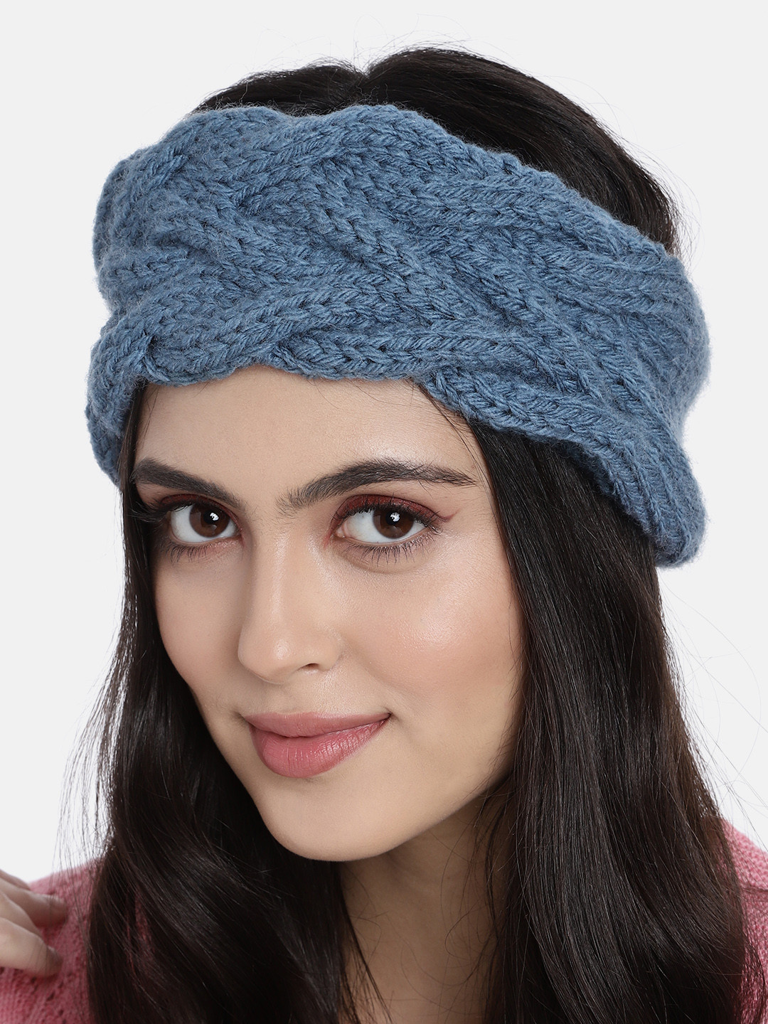 Magic Needles Blue Handmade Double Cable Headband