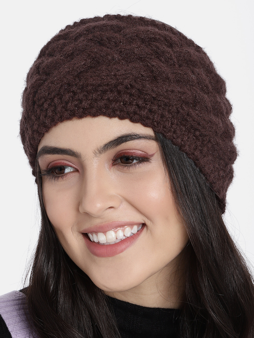 Magic Needles Brown Handmade Criss-Cross Headband