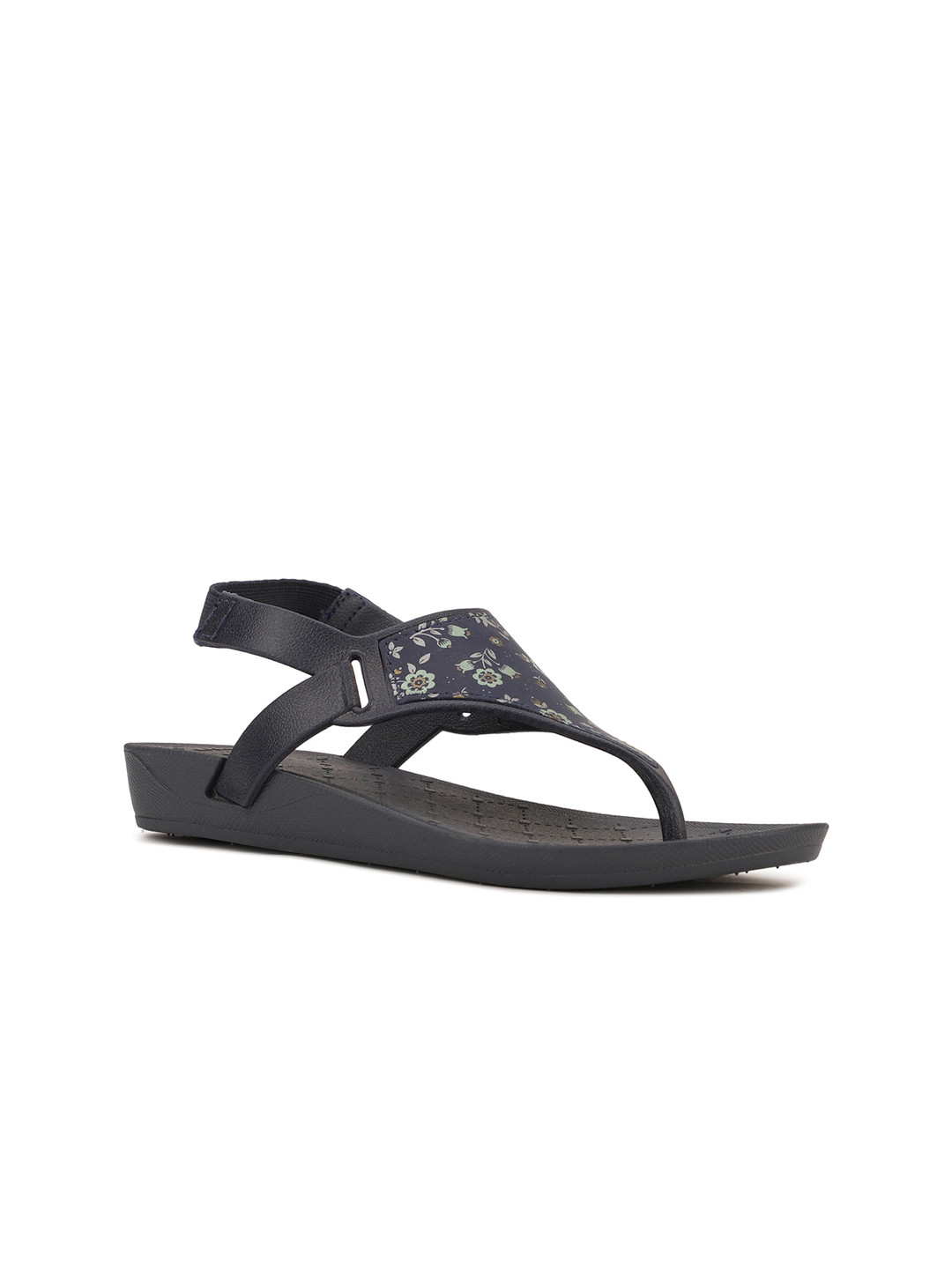 Sandak by Bata Women Blue Embellished Open Toe Flats